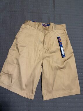 Pacific Trail Tan Flat-Front Work Shorts